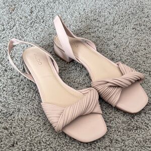 Aldo Nabila Women's Light Pink Flat Twist Sandals
